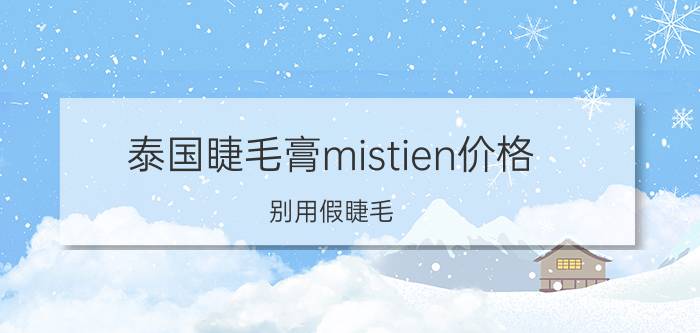 泰国睫毛膏mistien价格（别用假睫毛）