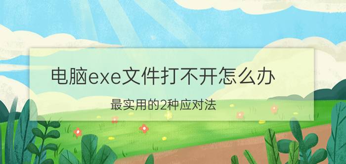 电脑exe文件打不开怎么办（最实用的2种应对法）