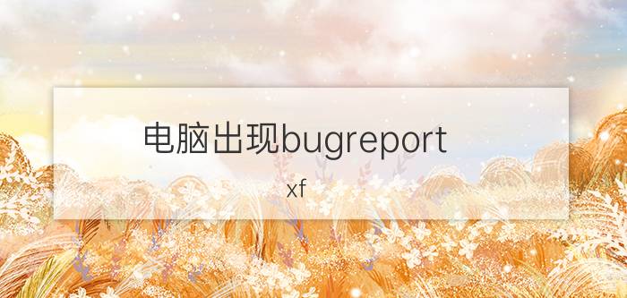 电脑出现bugreport_xf.exe系统错误该怎么办?