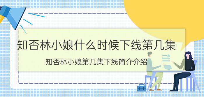 知否林小娘什么时候下线第几集（知否林小娘第几集下线简介介绍）