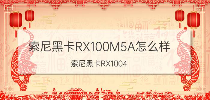 索尼黑卡RX100M5A怎么样？索尼黑卡RX1004/5/6如何选