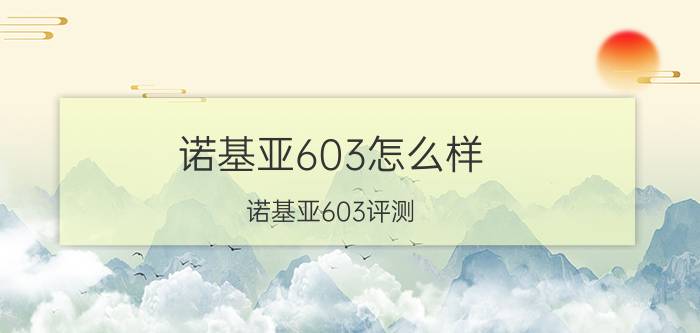 诺基亚603怎么样(诺基亚603评测)