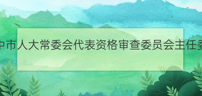 陕西省汉中市人大常委会代表资格审查委员会主任委员杨坤