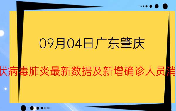 09月04日广东肇庆(新型冠状病毒肺炎最新数据及新增确诊人员消息速报)