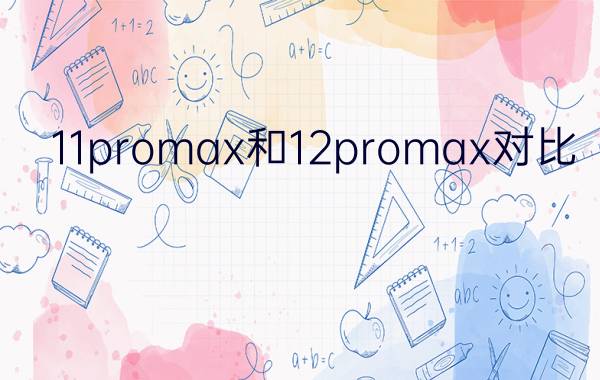 11promax和12promax对比