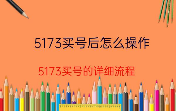 5173买号后怎么操作（5173买号的详细流程）