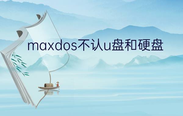 maxdos不认u盘和硬盘