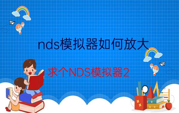 nds模拟器如何放大（求个NDS模拟器2.6的放大镜....）