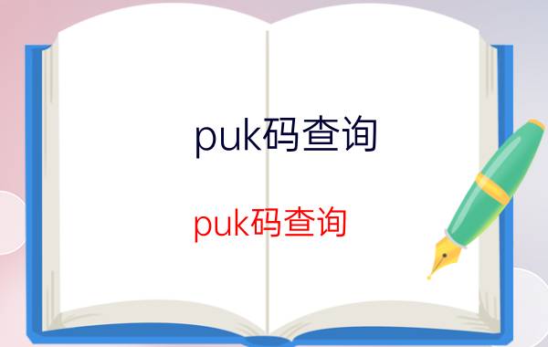 puk码查询（puk码查询）