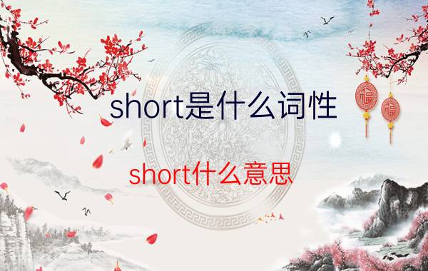 short是什么词性（short什么意思）