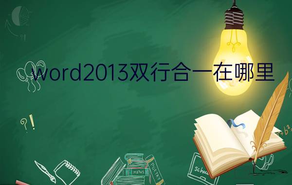 word2013双行合一在哪里