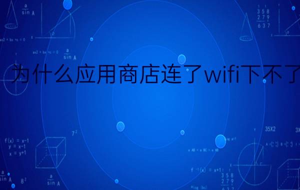 为什么应用商店连了wifi下不了