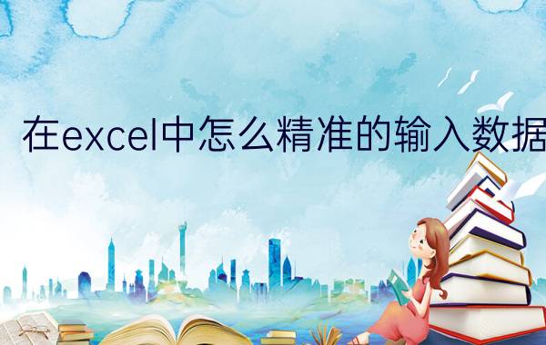 在excel中怎么精准的输入数据