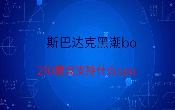 斯巴达克黑潮ba-210最高支持什么cpu（斯巴达克黑潮BA-200）