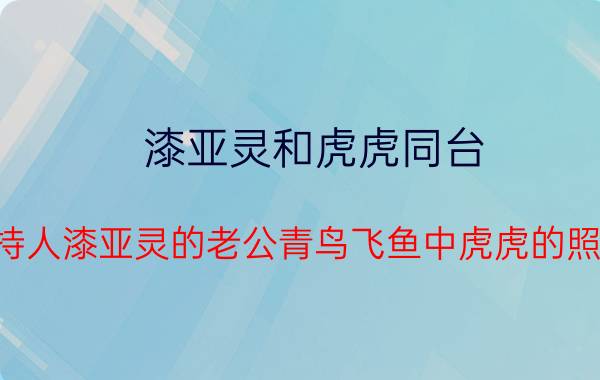 漆亚灵和虎虎同台（主持人漆亚灵的老公青鸟飞鱼中虎虎的照片）