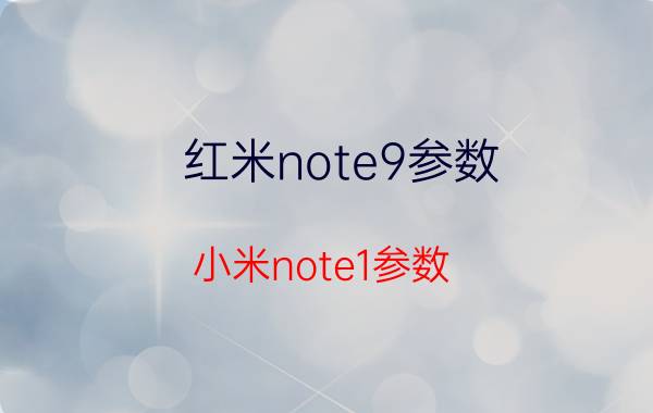 红米note9参数(小米note1参数)