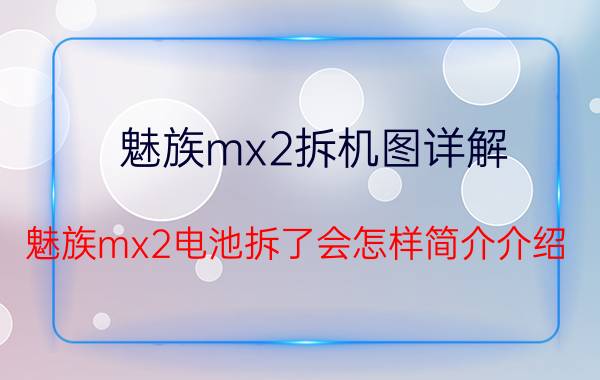 魅族mx2拆机图详解（魅族mx2电池拆了会怎样简介介绍）