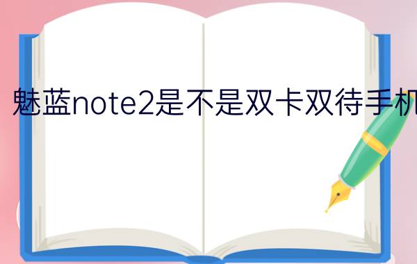 魅蓝note2是不是双卡双待手机